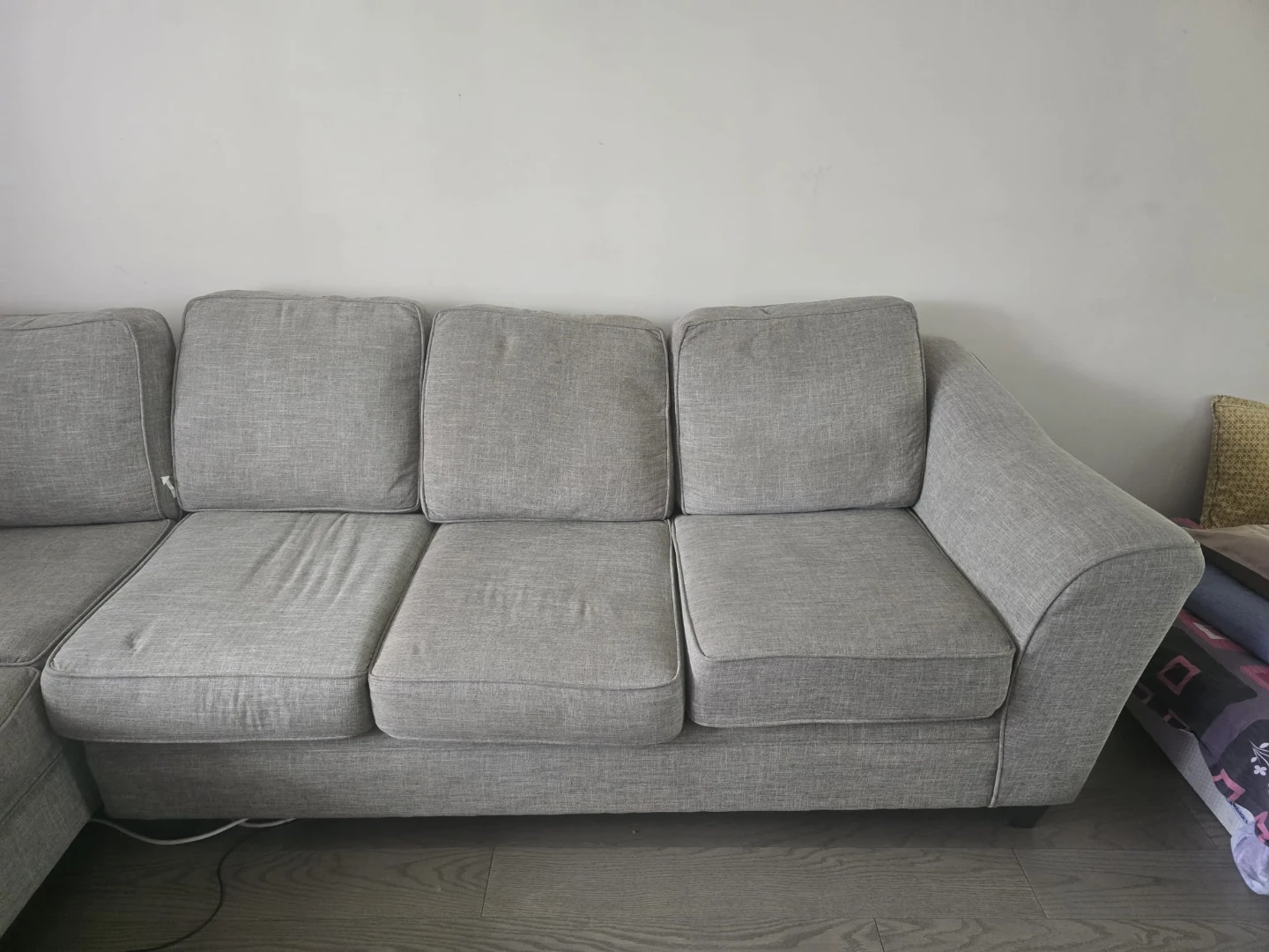 Urgent sell negotiable Grey Fabric Three-Seat Sofa - photo 3