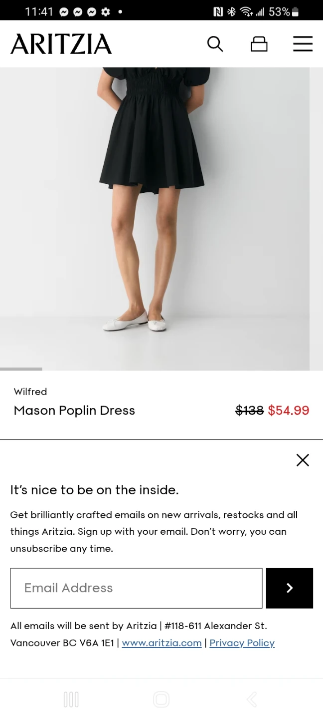 Wilfred Poplin dress small