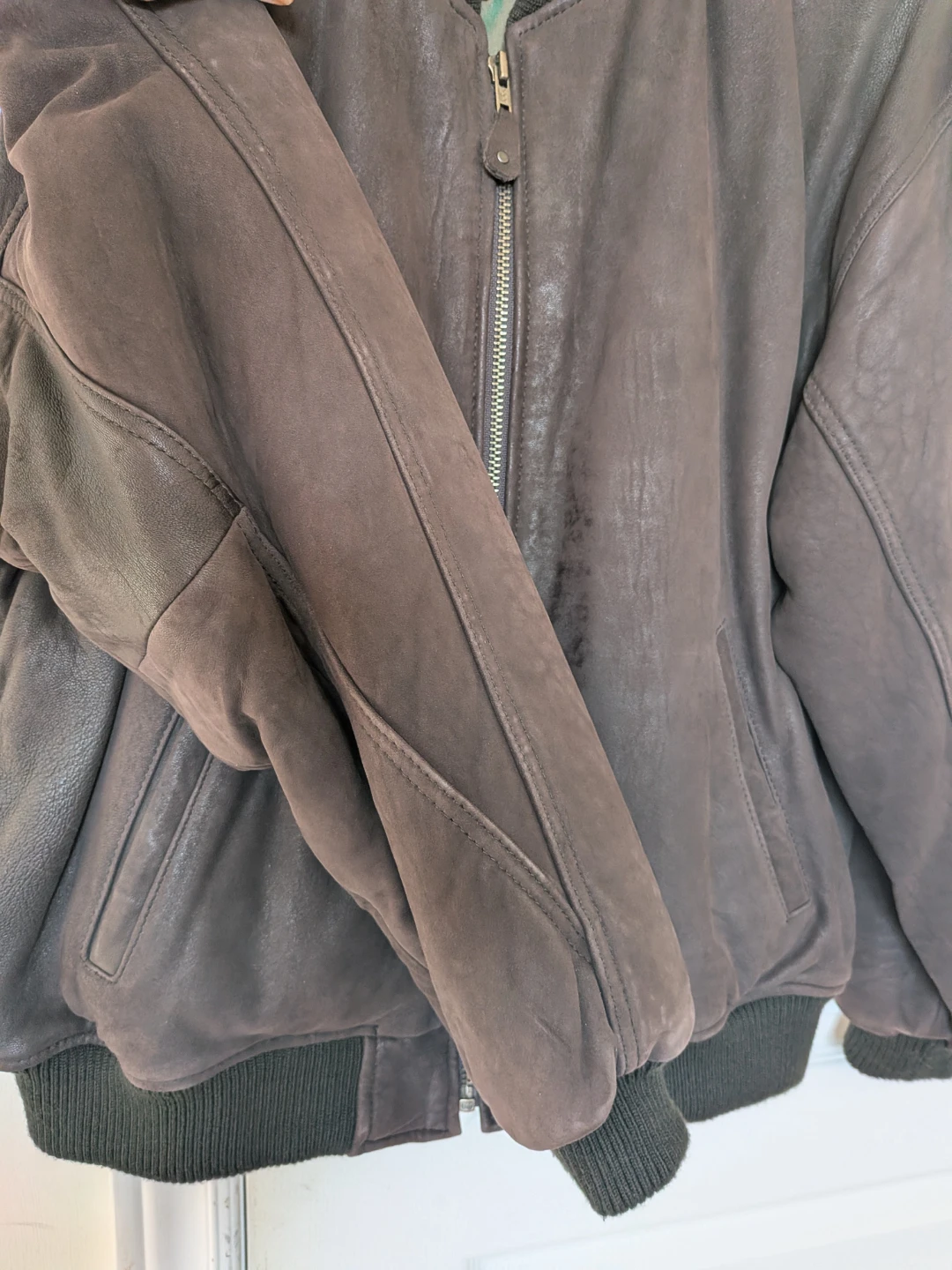 Moores Brown Leather Bomber Jacket - photo 3