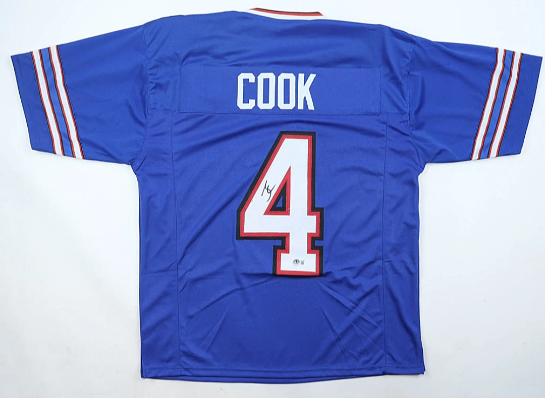 Custom Autographed James Cook Buffalo Bills Jersey