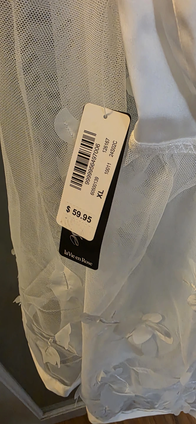 Brand NEW La Vie en Rose White Floral Sleepwear Set XL - photo 5