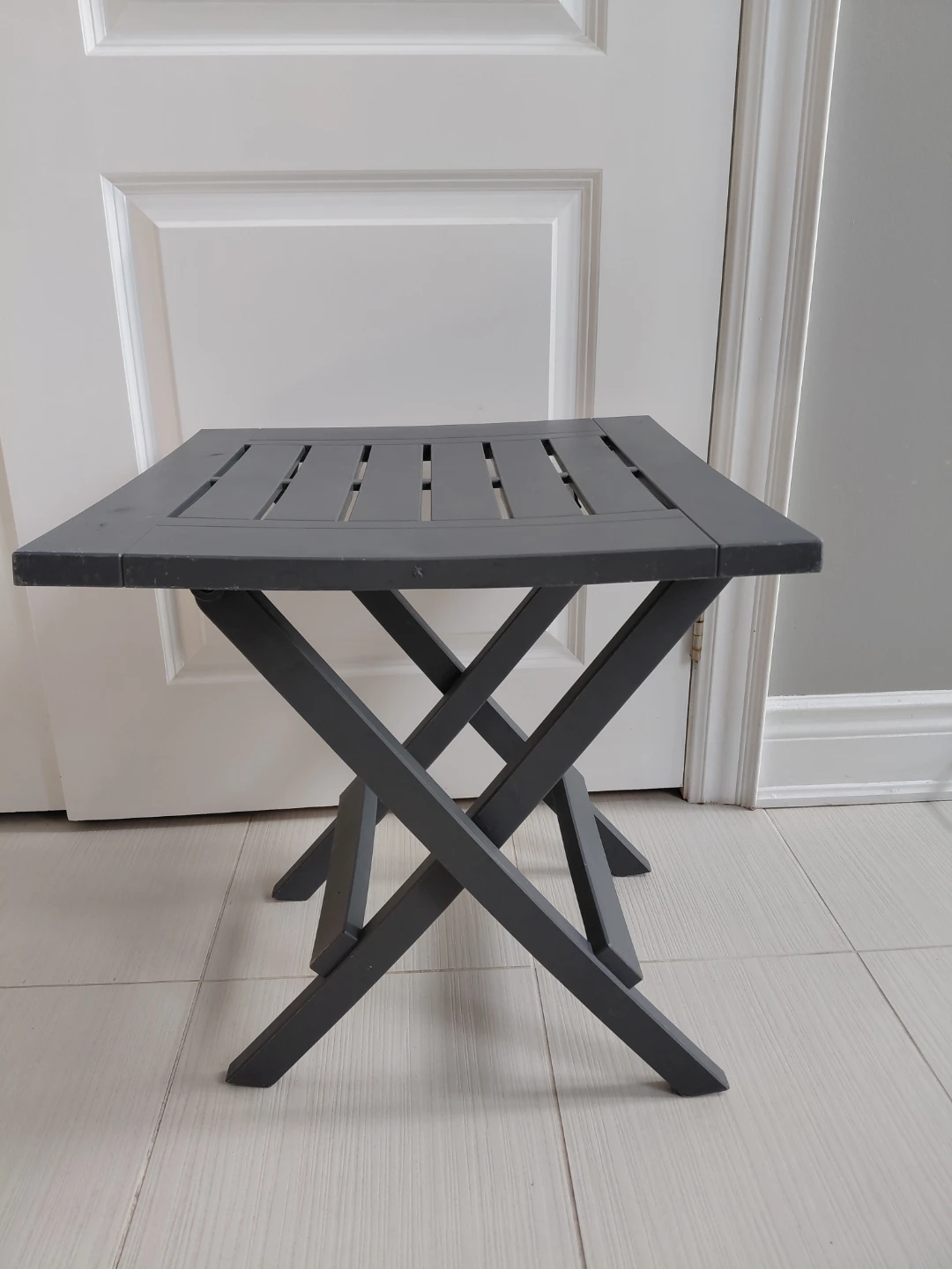 Folding Grey plastic Side Table - photo 2