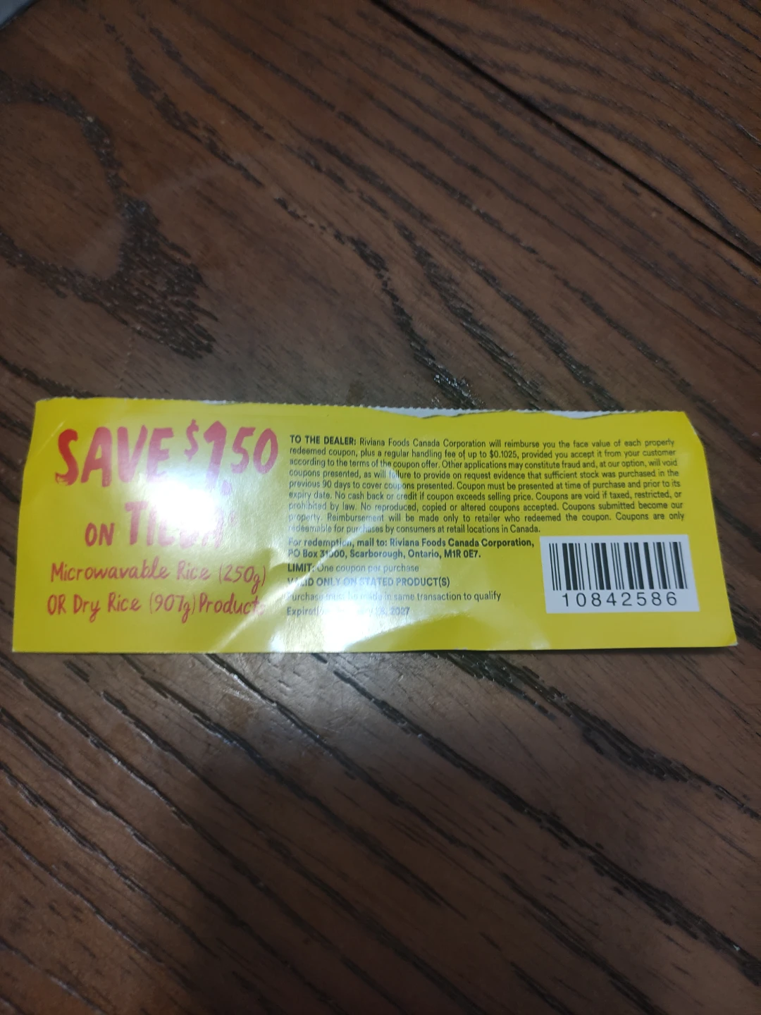 Tilda Rice $1.50 Off Coupon - photo 2