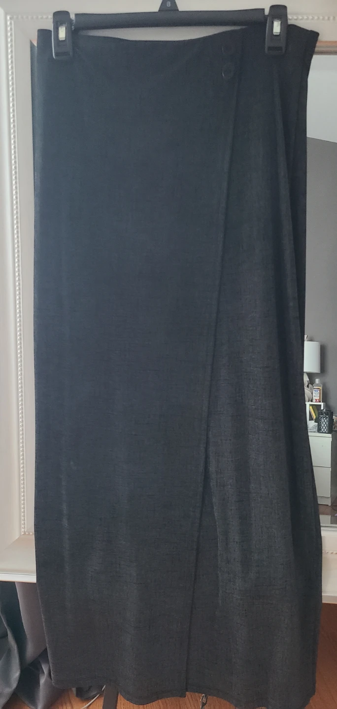 Perception Dark Grey Skirt with deep slit - photo 4