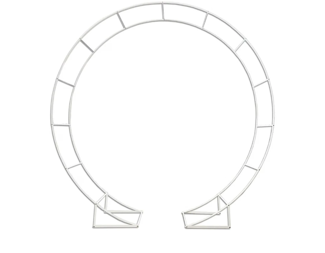 White Metal Circular Wedding Arch