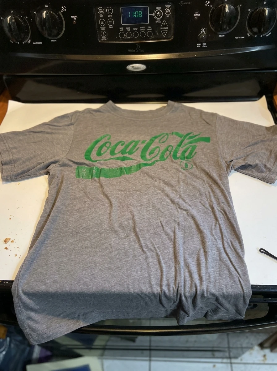 Vintage Coca-Cola Graphic Tee Grey Green Logo