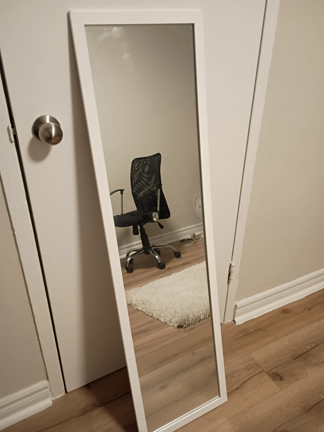 White Full-Length Floor Mirror