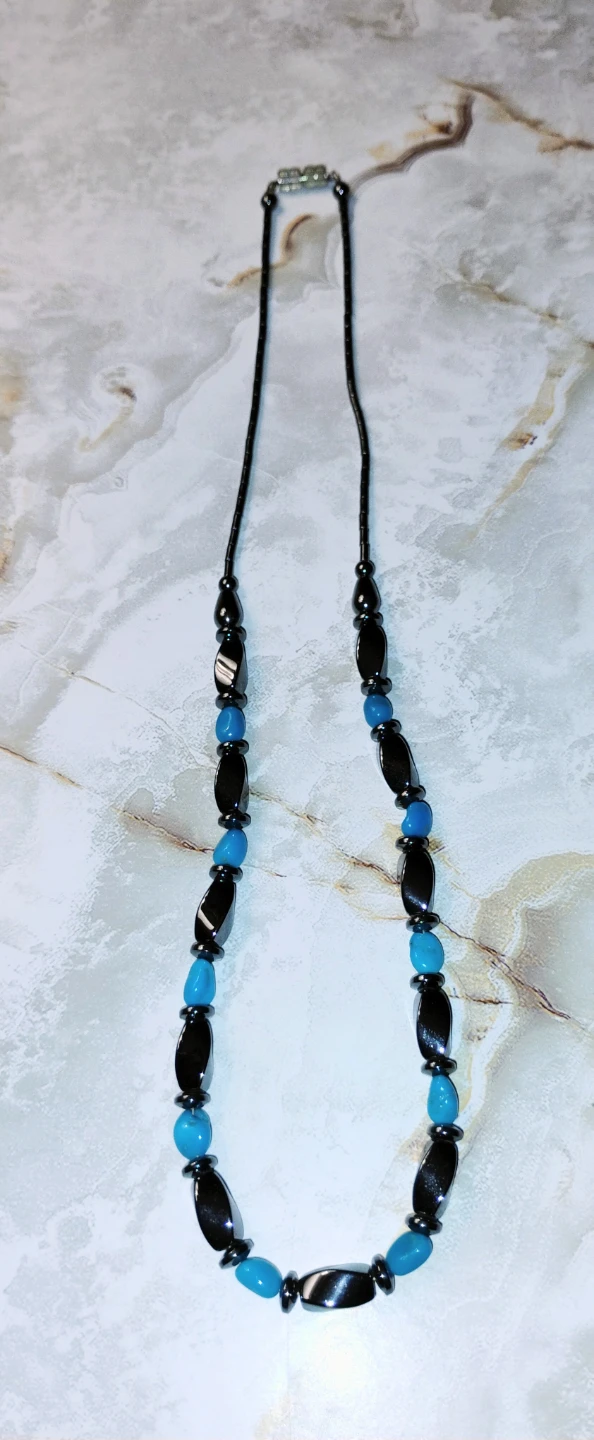 GENUINE TURQUISE AND POLISHED GEMSTONE NECKLACE - photo 2
