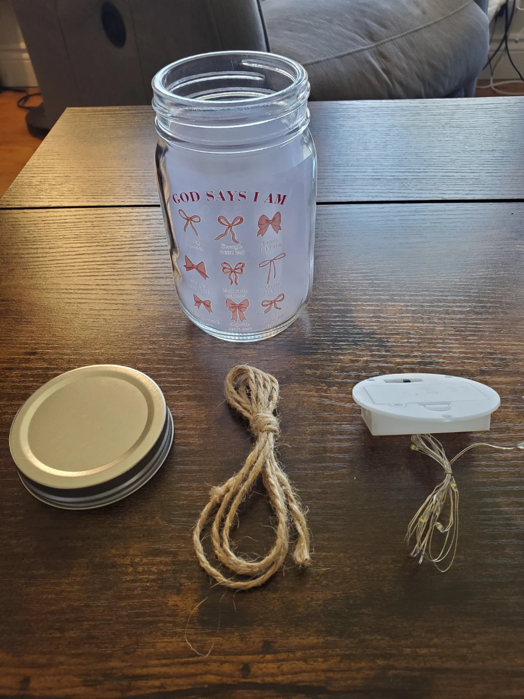 Religious Mason Jar Light...New - photo 3