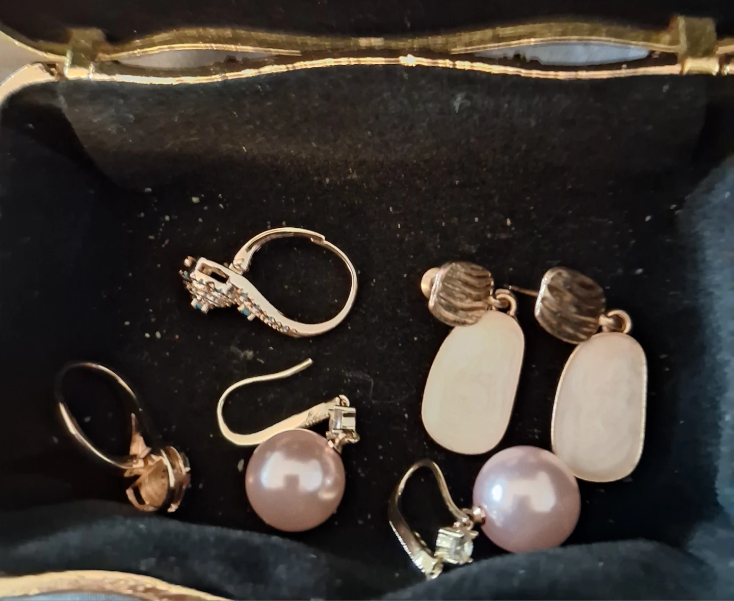Assorted Fashion Earrings and Decorative Case