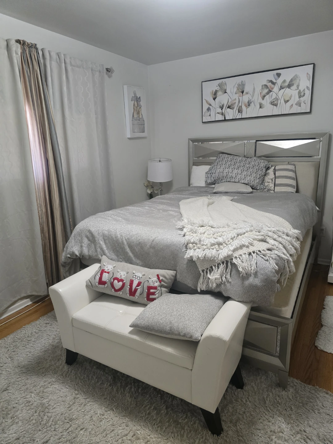 White Faux Leather Bedroom Bench