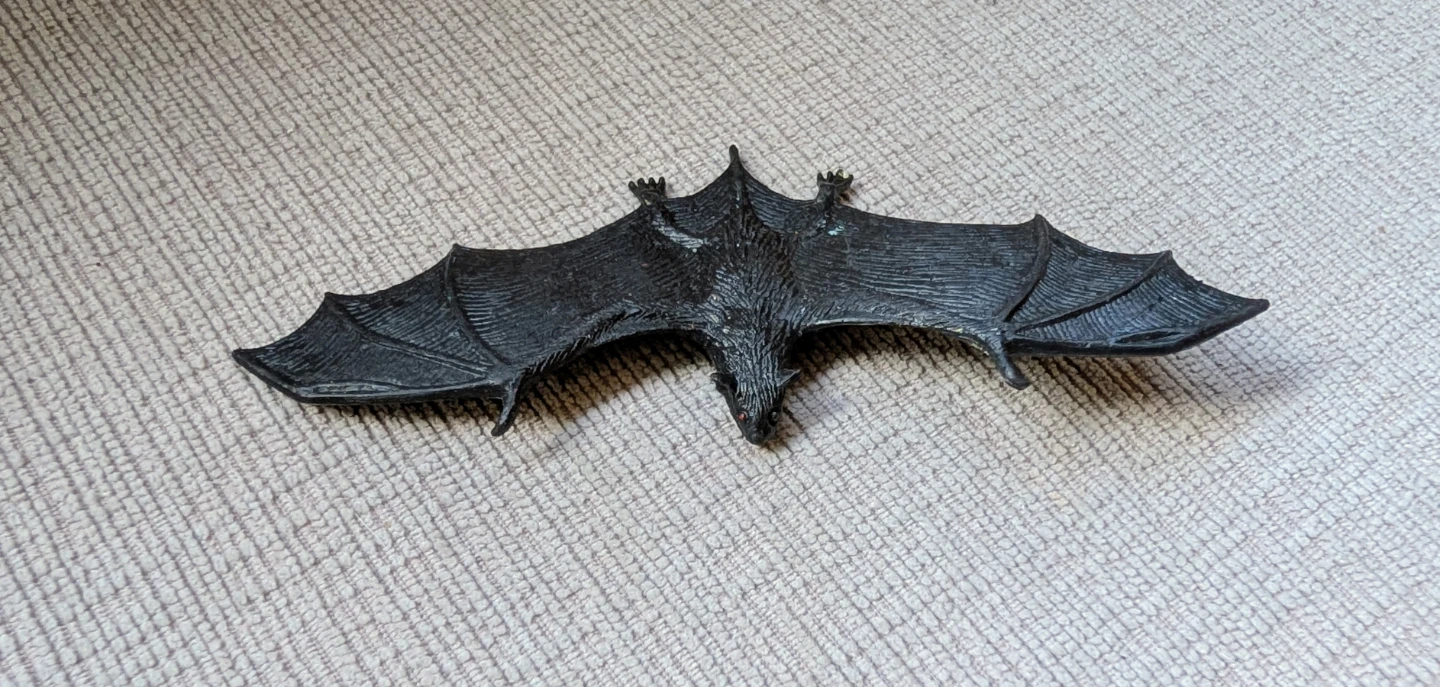 Black Rubber Bat Toy for Hallloween