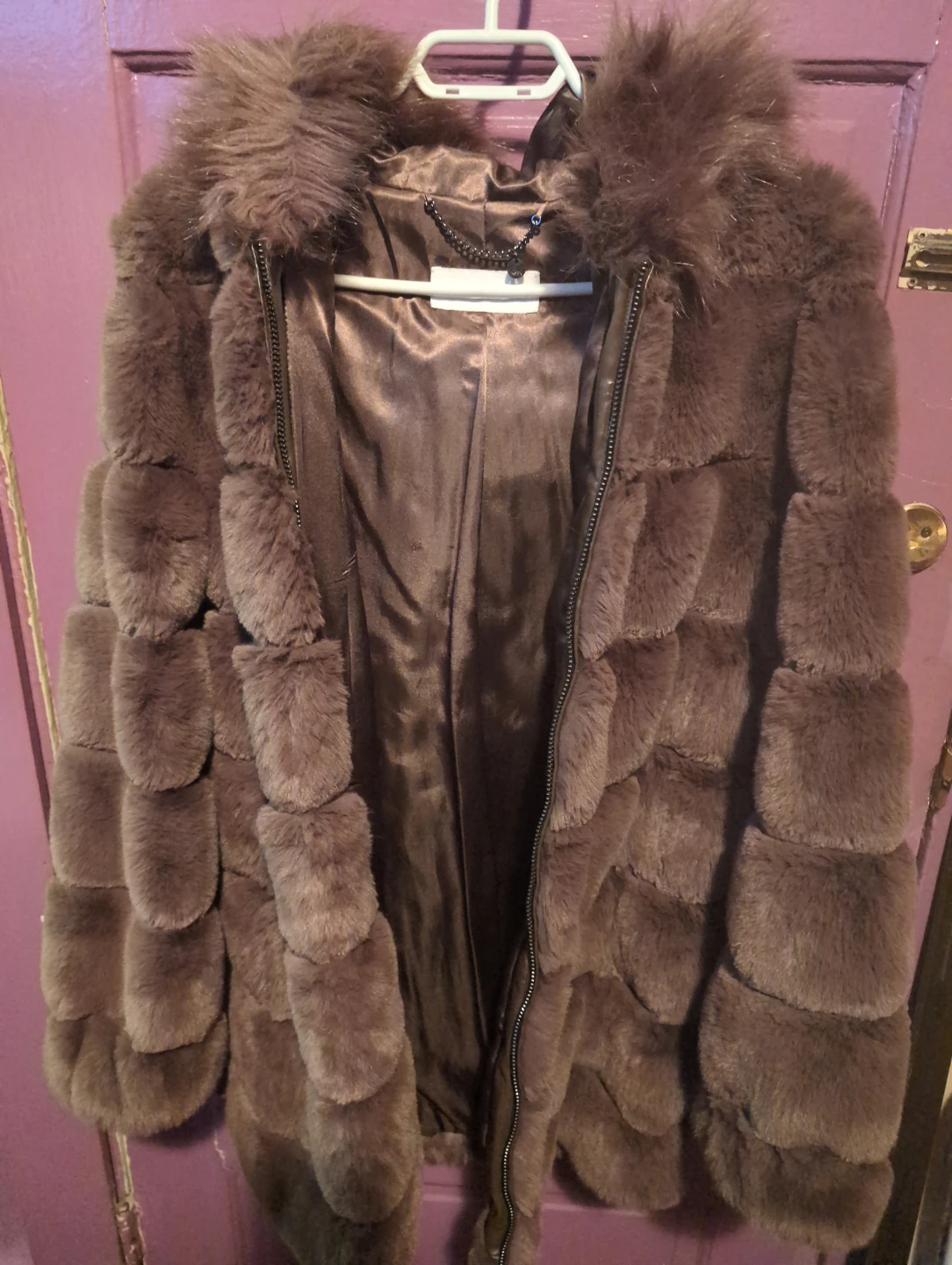 Calvin Klein Faux Fur Hooded Coat - photo 3