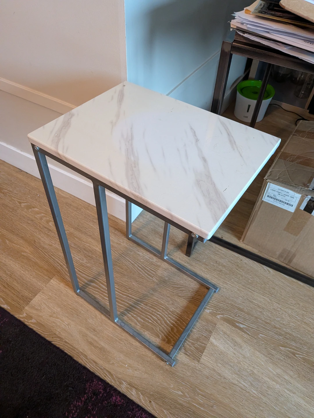 Faux Marble C-Side Table