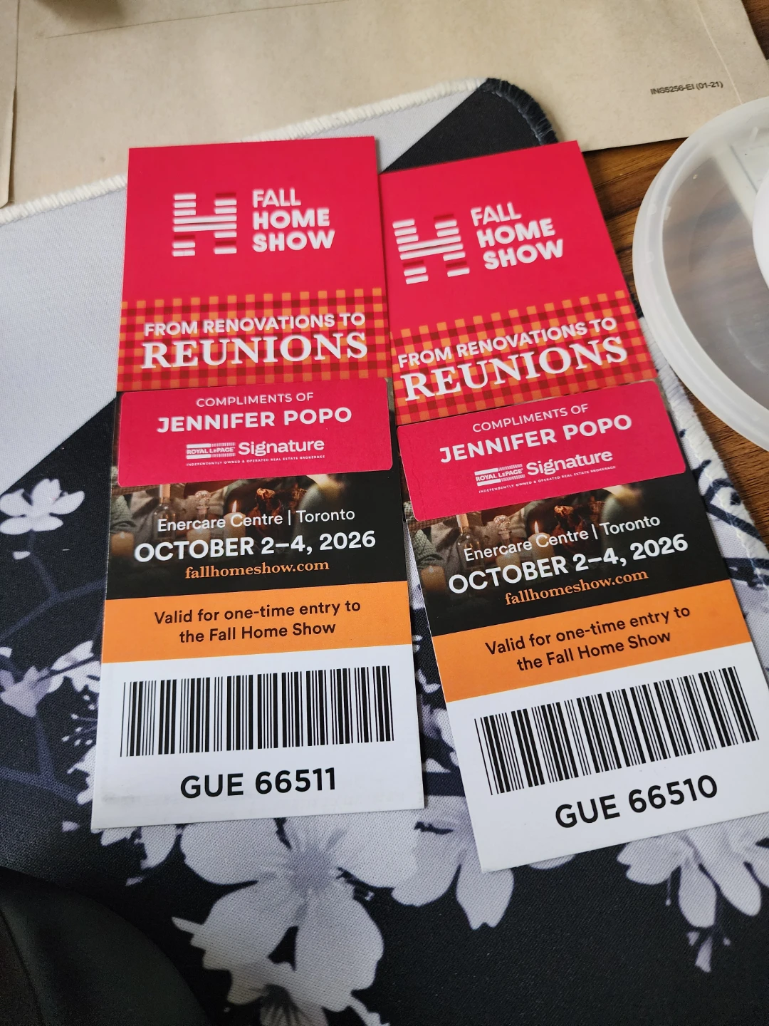 2 Free Fall Home Show Tickets