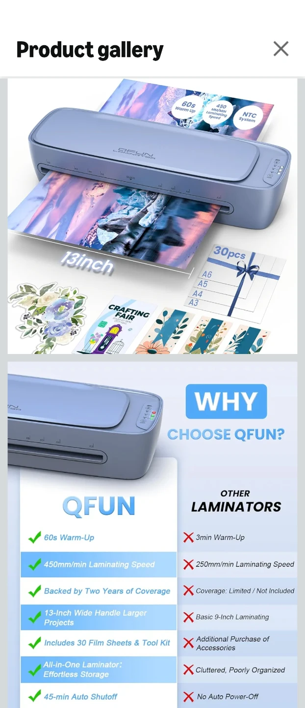 QFUN 9-in-1 Laminator Kit