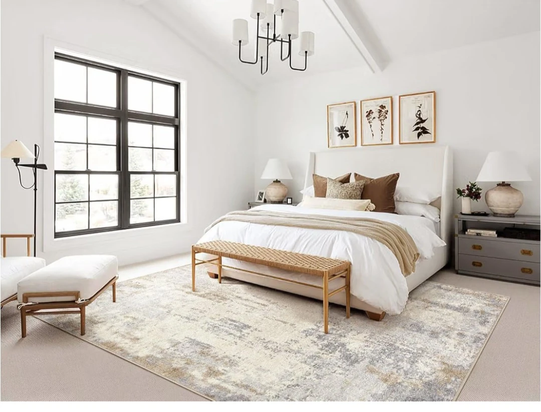 Uermei 6x9 Neutral Abstract Area Rug - photo 4