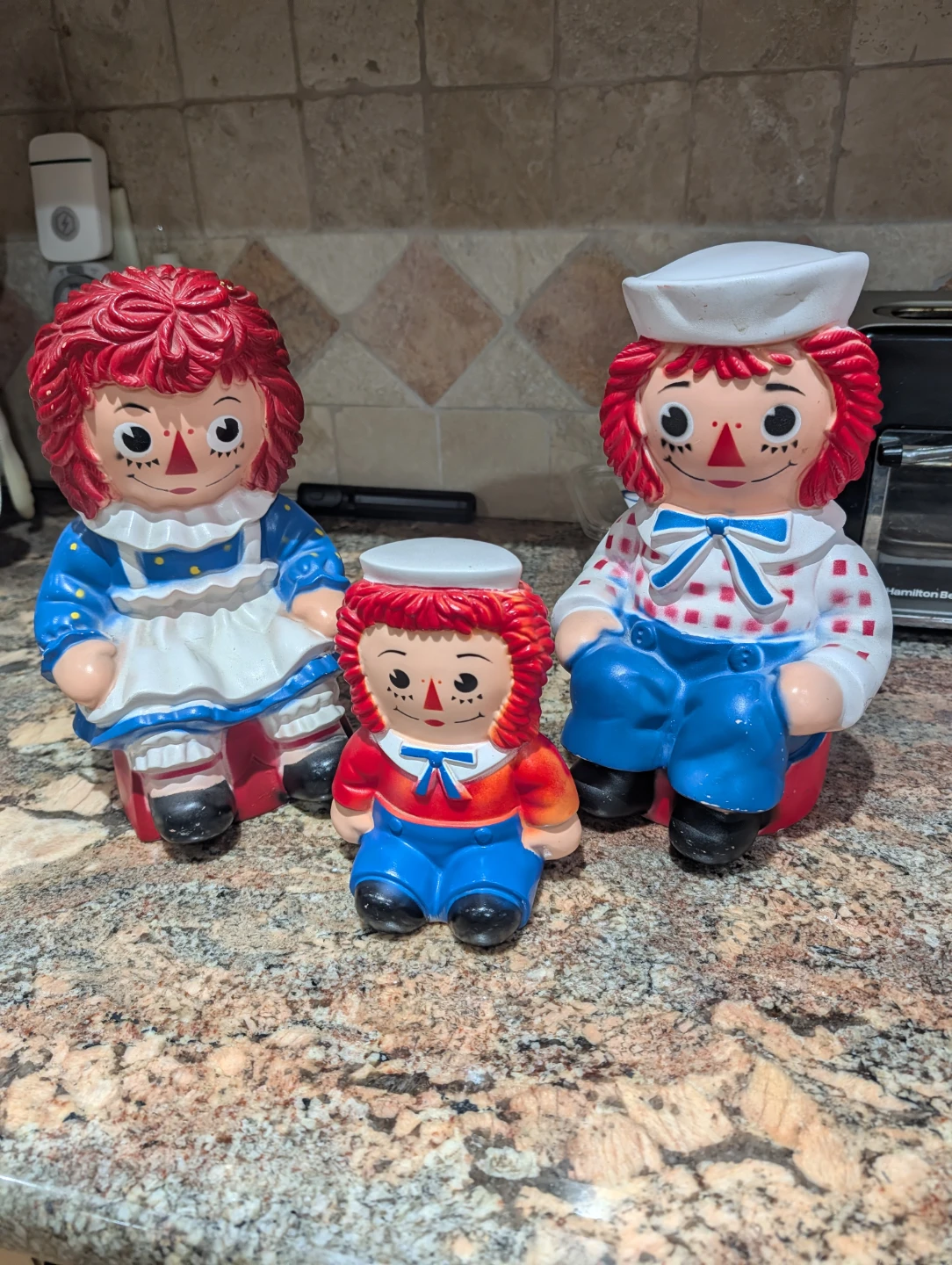 Vintage Raggedy Ann and Andy Coin Banks