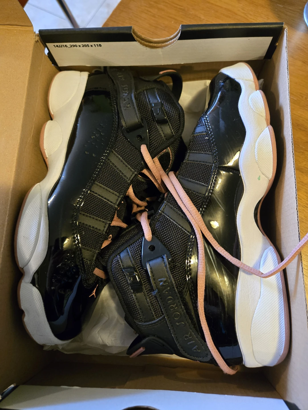 Jordan 6 Rings GS Black/Rust Pink Size 6Y
