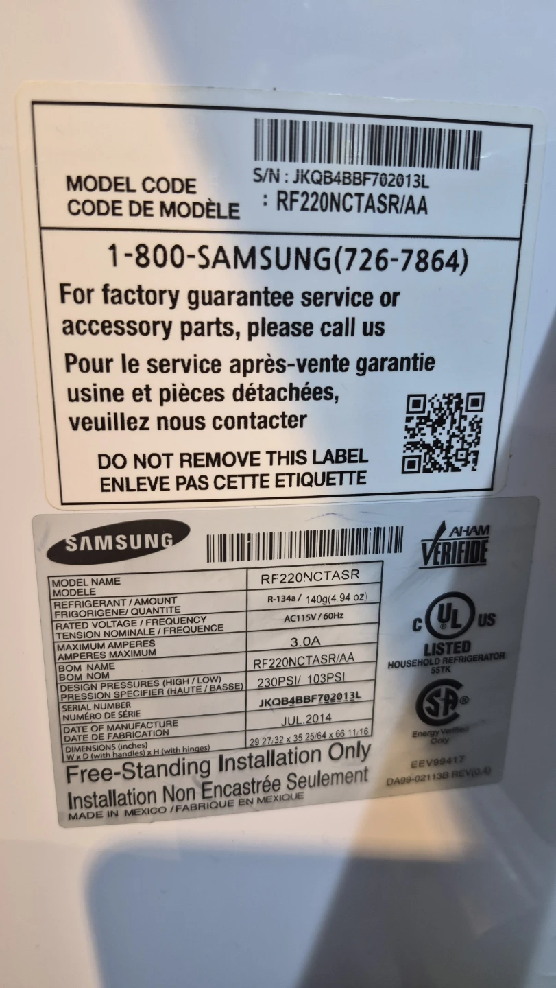 Samsung French Door Refrigerator RF220NCTASR - photo 2