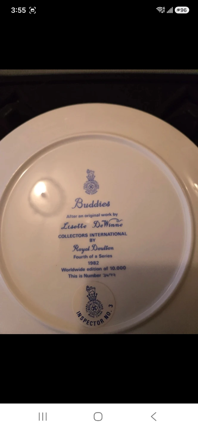 New Royal Doulton Buddies Collector Plate - photo 4