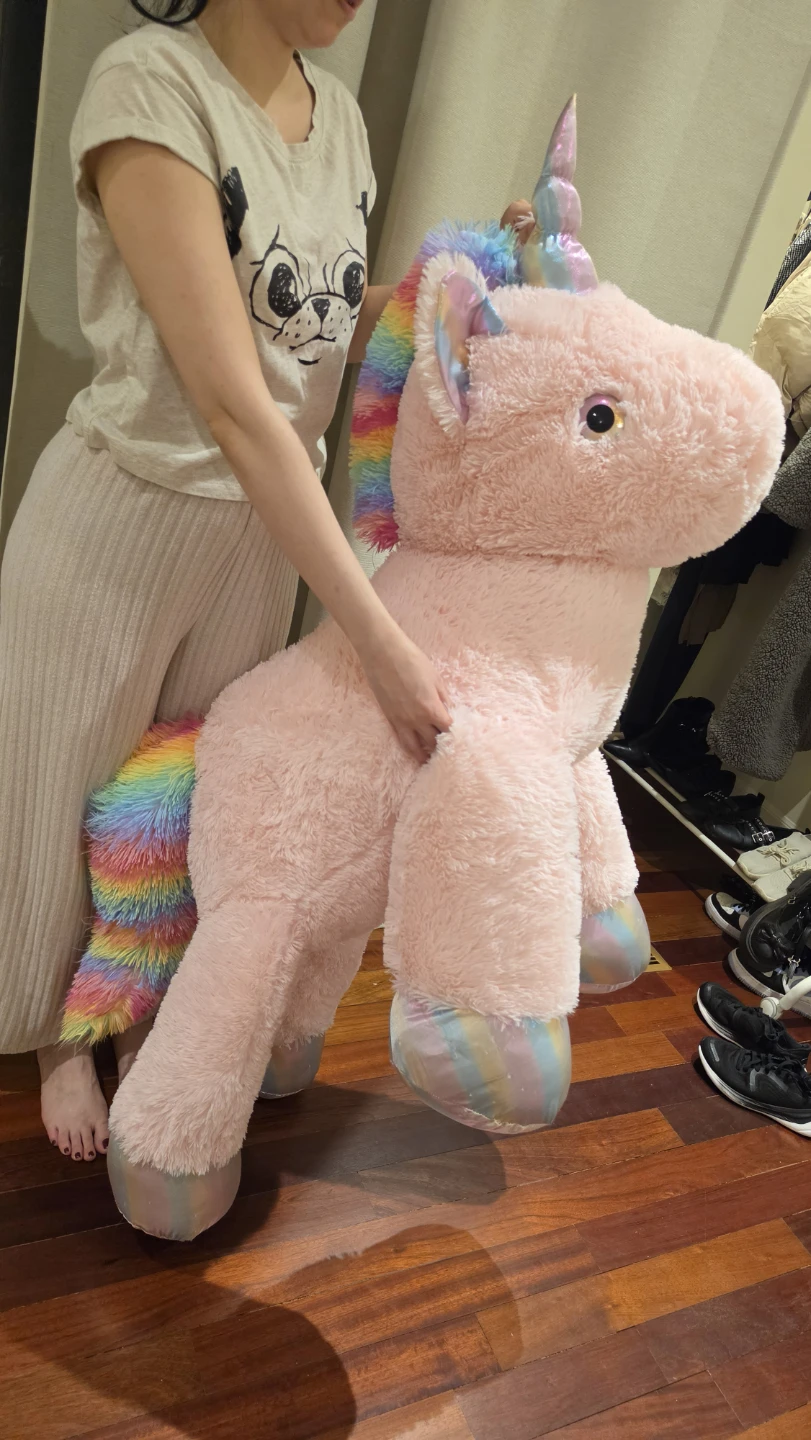 Large Pink Unicorn Plush Toy