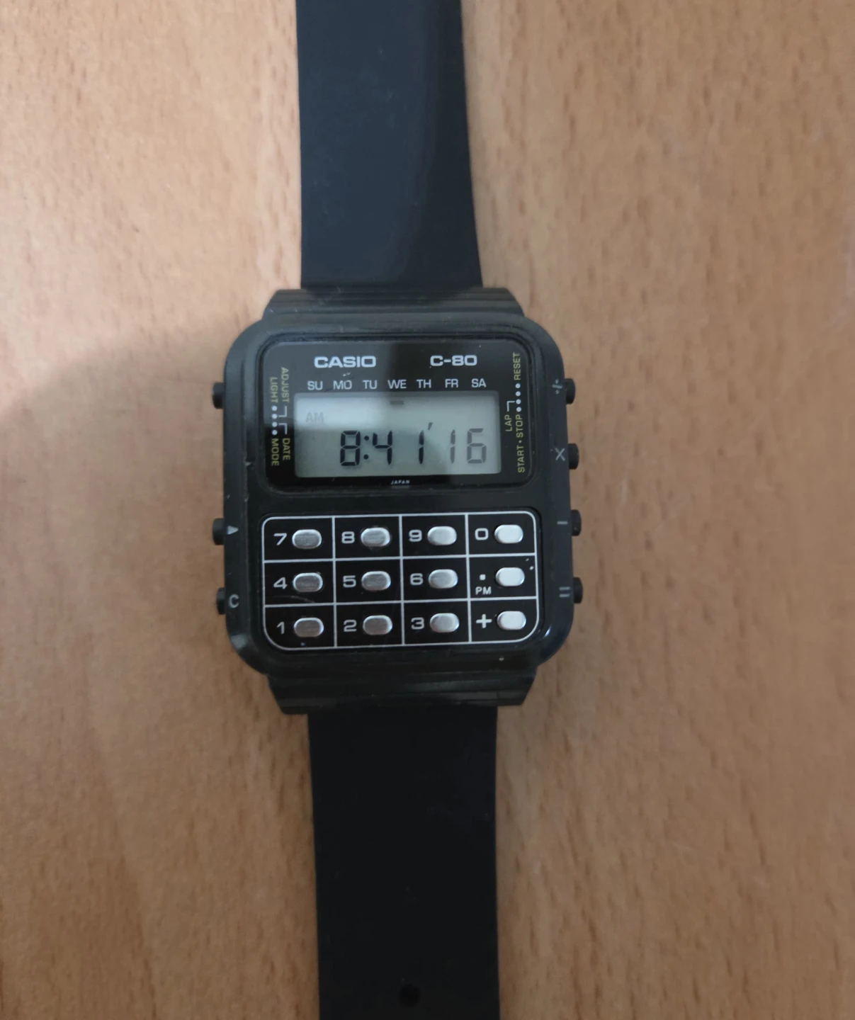 Rare Vintage Casio C-80 Calculator digital Watch