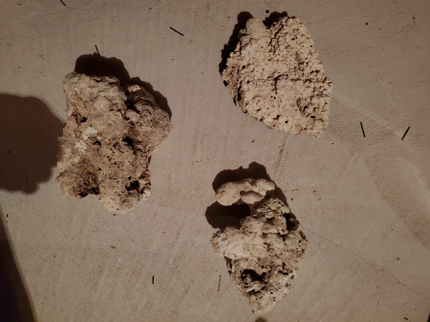 Three Natural Aquarium Decor Rocks