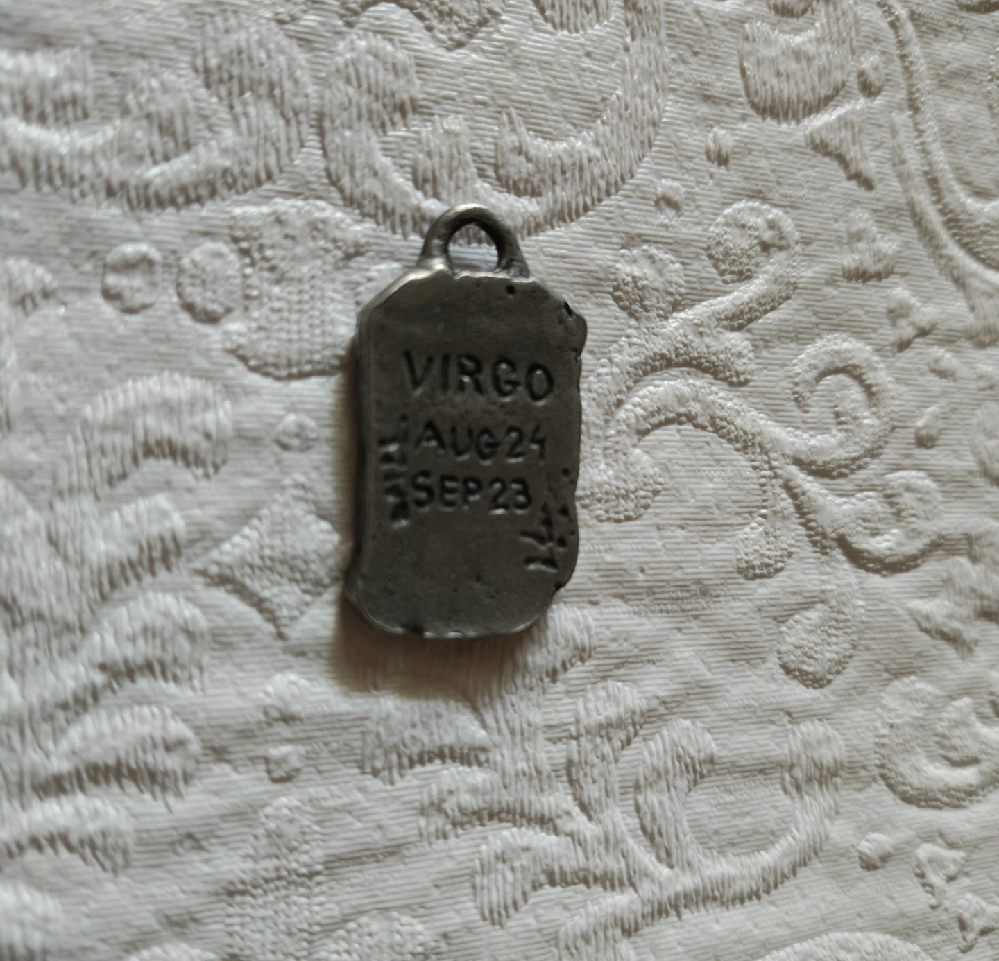 Pewter Virgo Zodiac Charm Pendant - photo 3