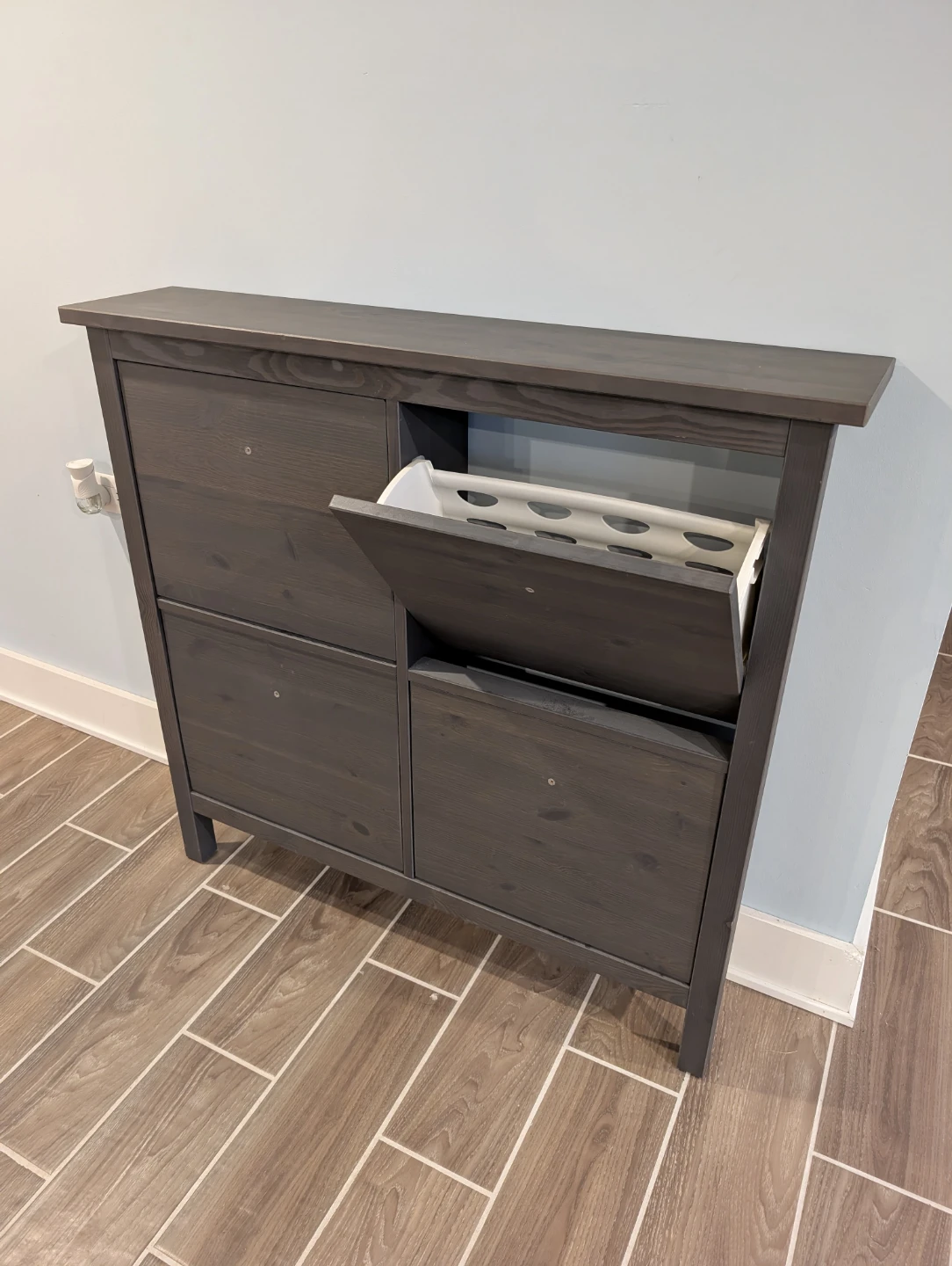Dark Gray Wooden Shoe Cabinet - photo 5