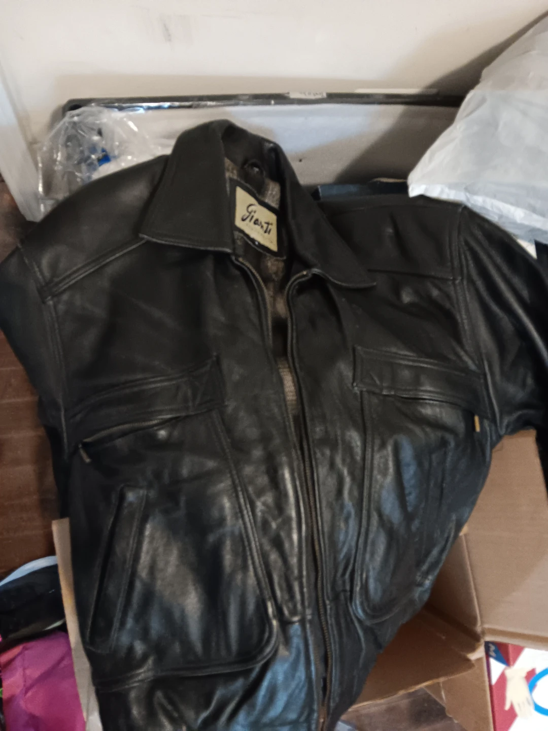 Gianti Collection Leather Jacket Black Size M - photo 2