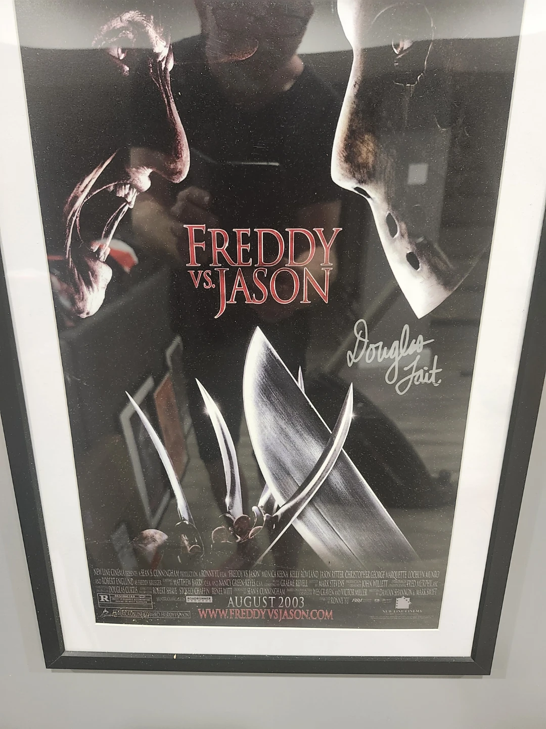 Framed Autographed Freddy vs. Jason Movie Poster - photo 3