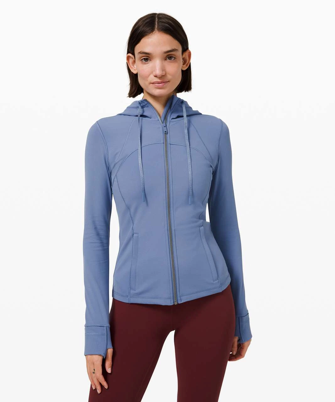 🍋 Lululemon Light Grey Womens Zip-Up Hoodie Jacket - Size 10