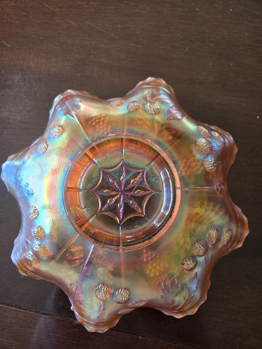 Fenton "Peacock and Grape" Marigold Bowl (Circa 1912) - photo 4