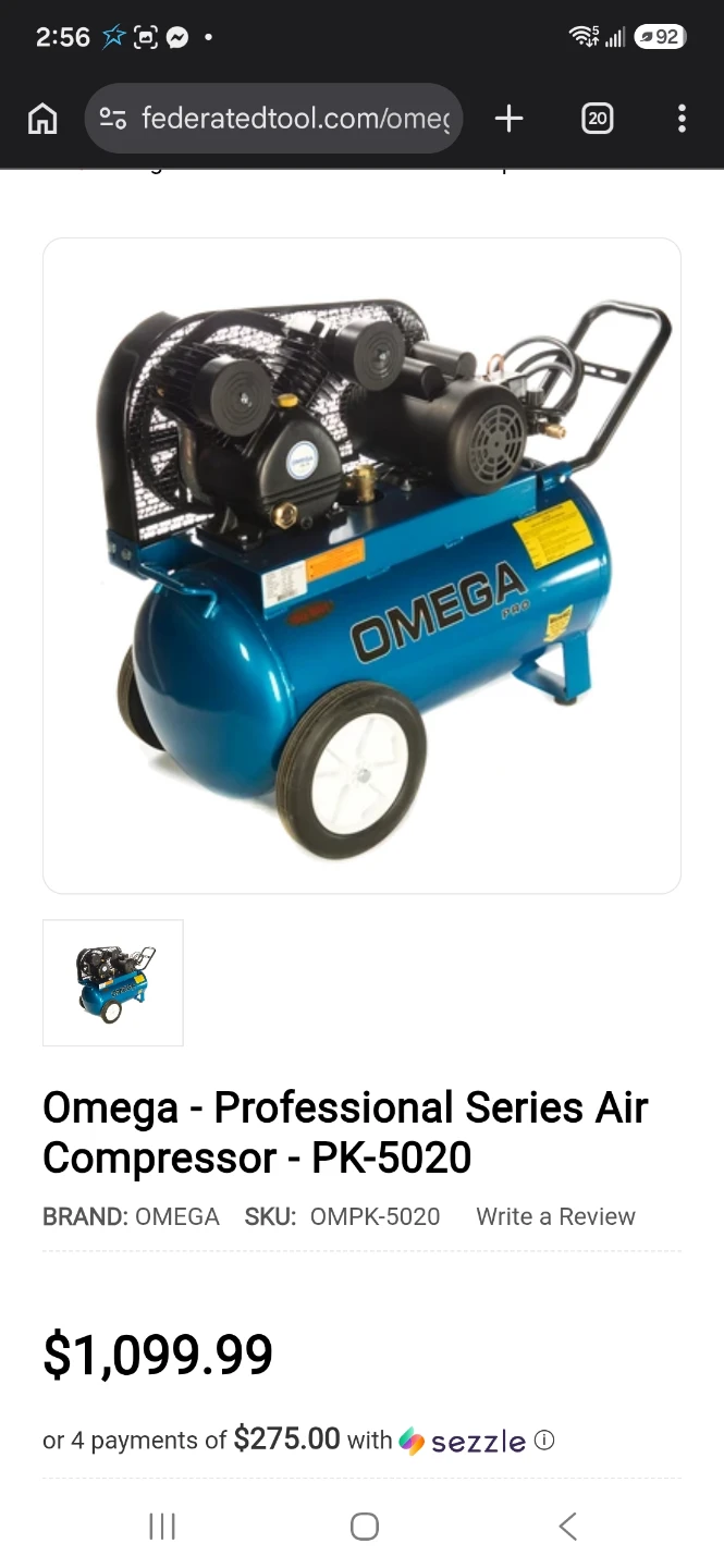 Omega Professional Series Air Compressor PK-5020