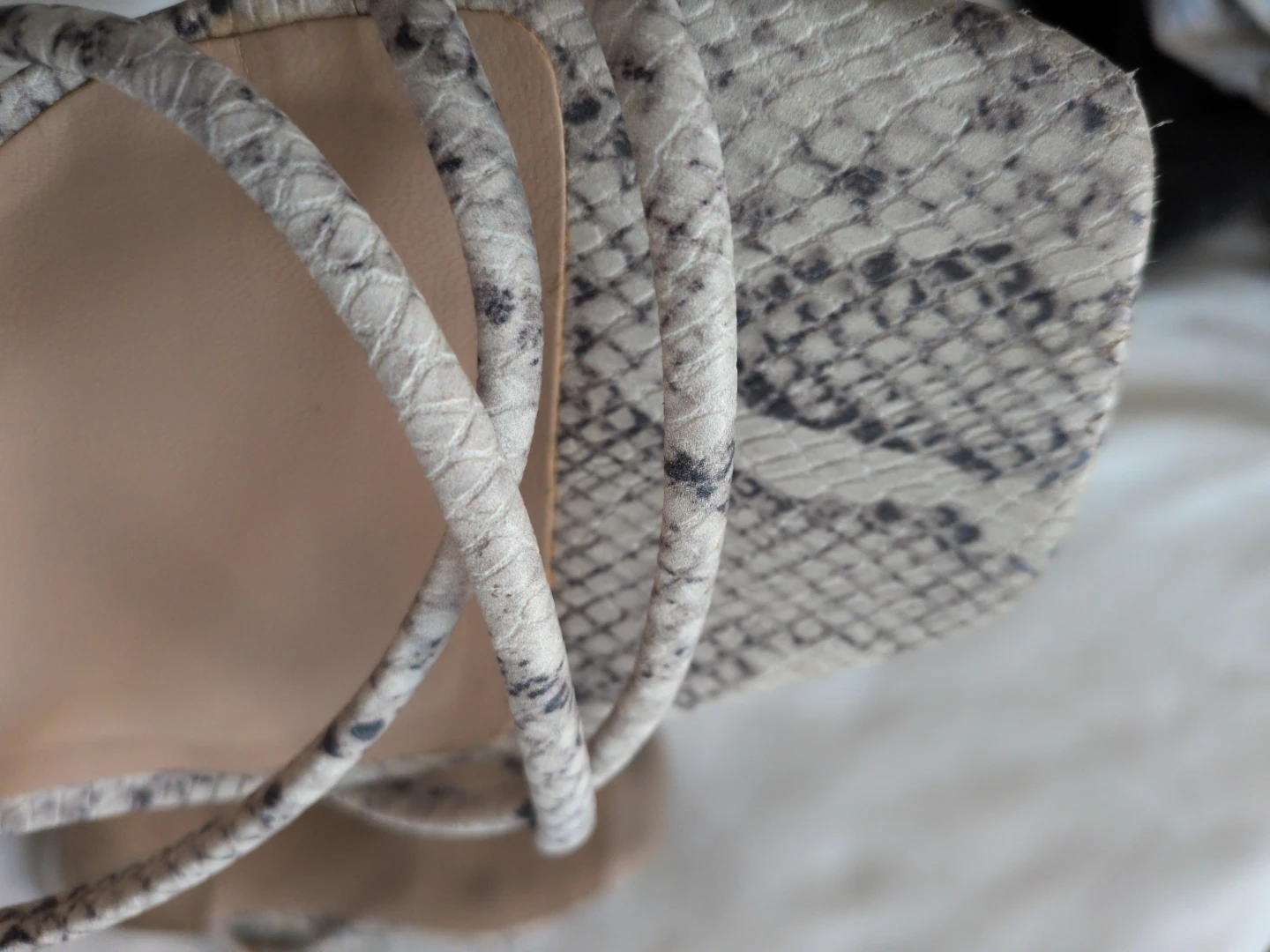 A New Day Snakeskin Print Block Heel Sandals - photo 4