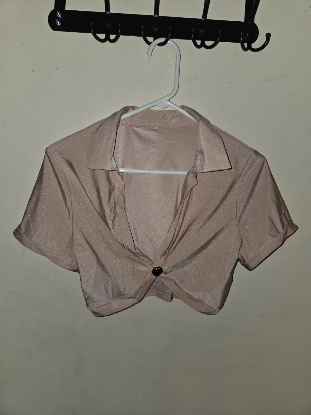Shein Rose Cropped Top in a Ladies L