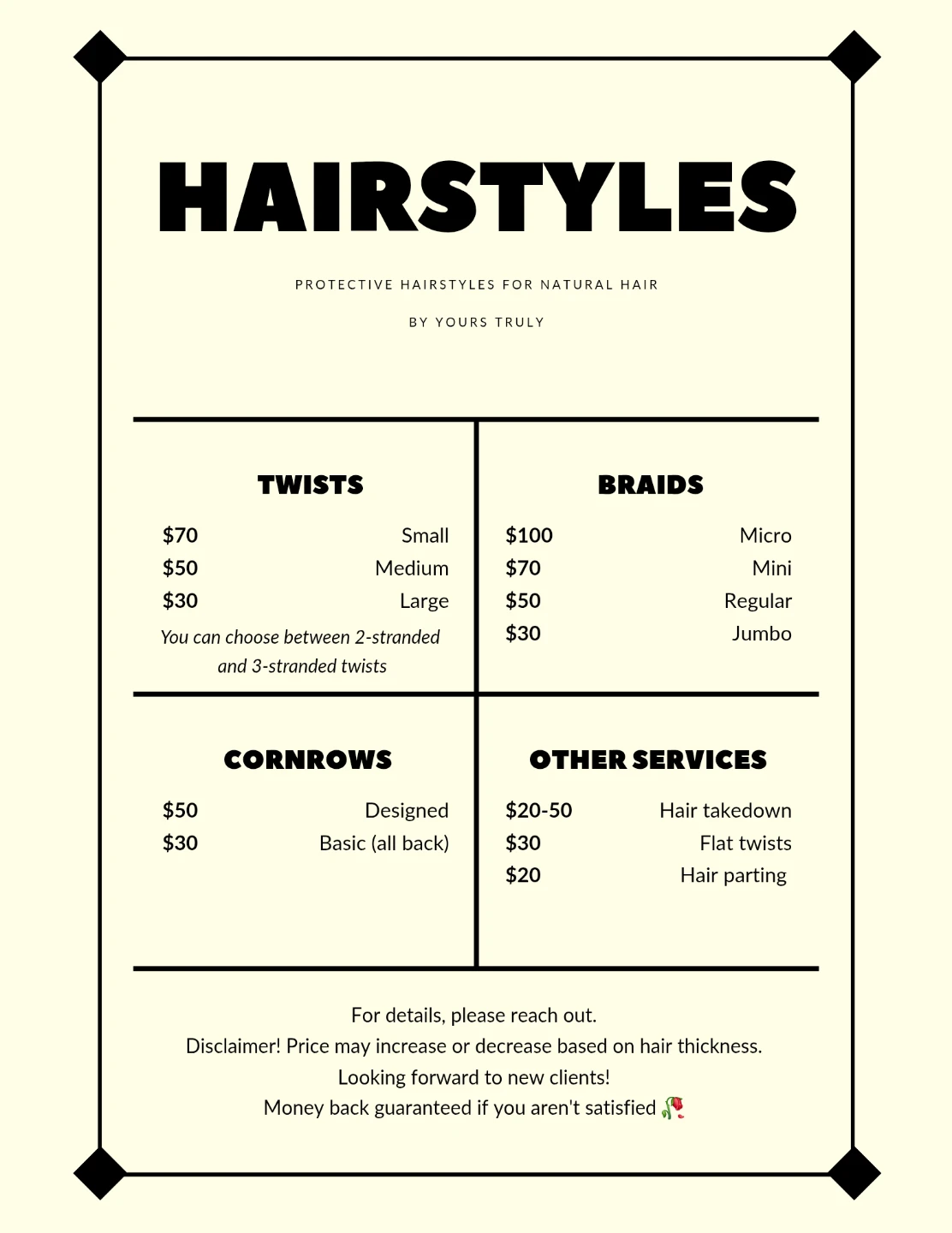 Protective Hairstyle Services
