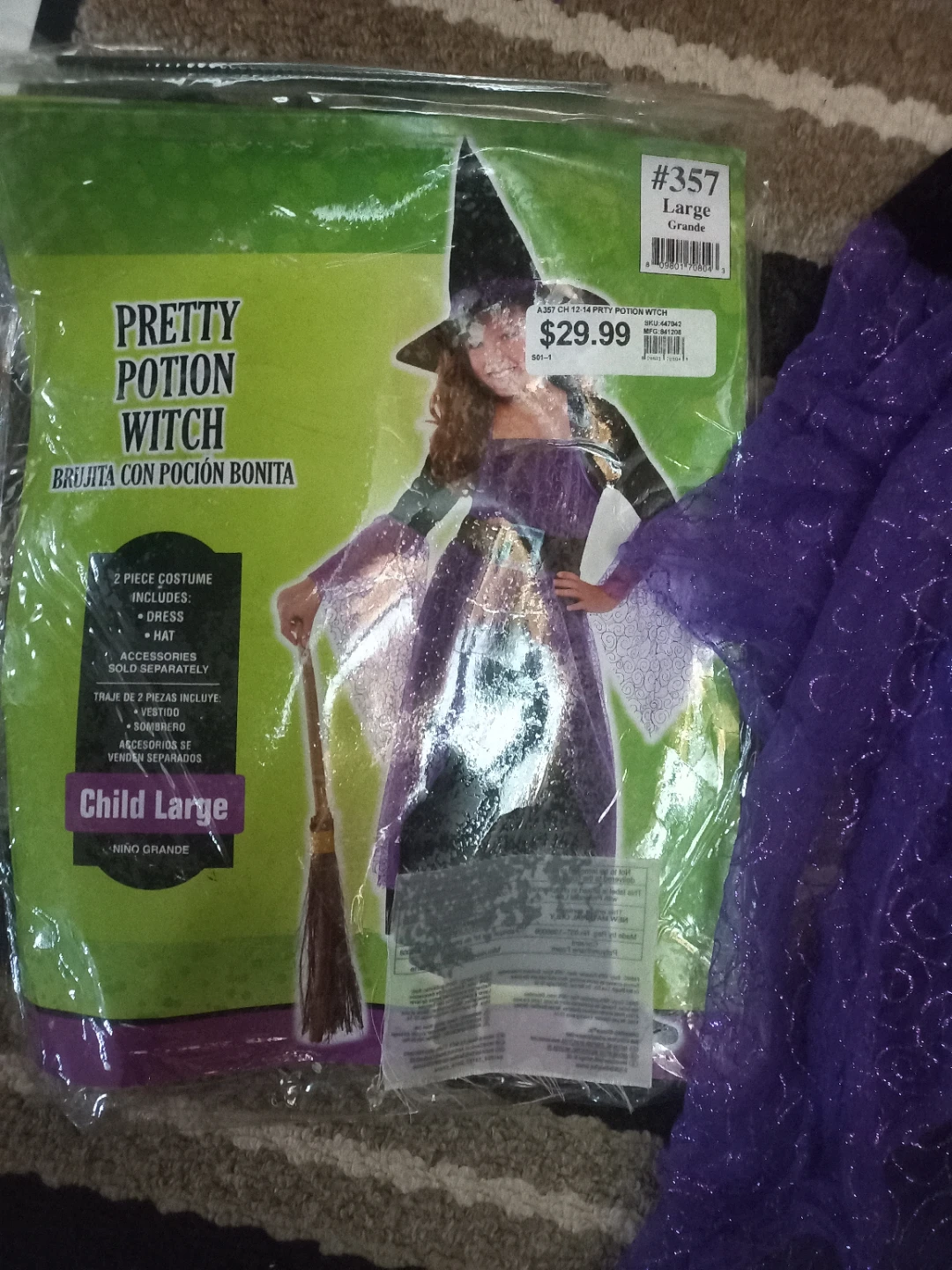 Pretty Potion Witch Costume Child Large - photo 2