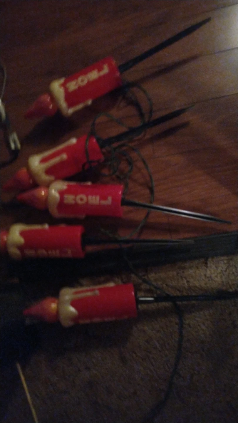 Set of 10 Vintage Noel Christmas Candle Pathway Lights