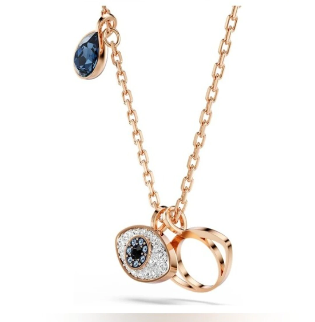 Symbolica pendant Eye, Multicolored, 18K rose gold finish - photo 2