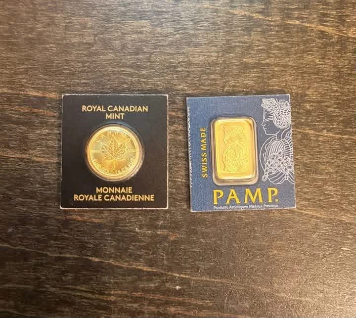 Pure 9999 gold 1 grams in assay.