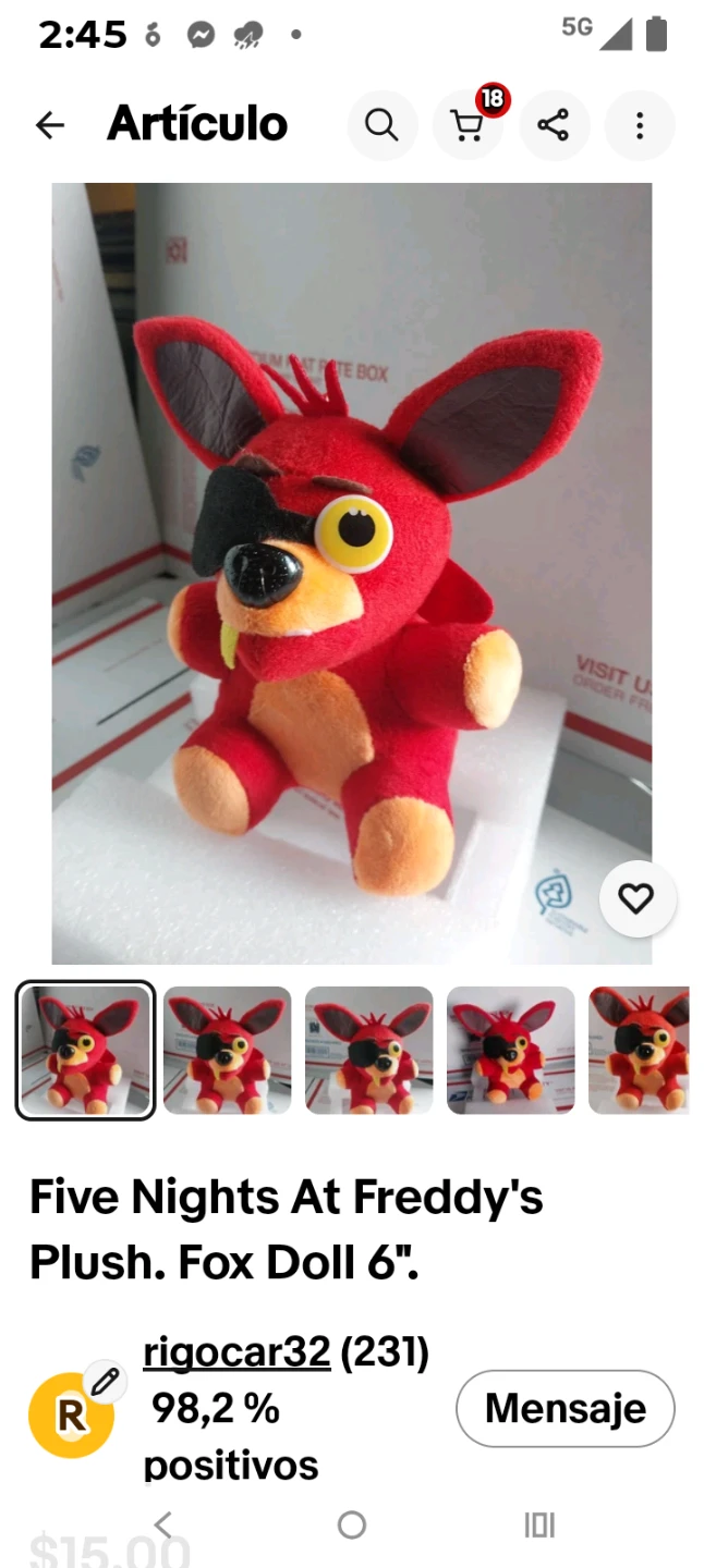 Five Nights at Freddy's Foxy Plush