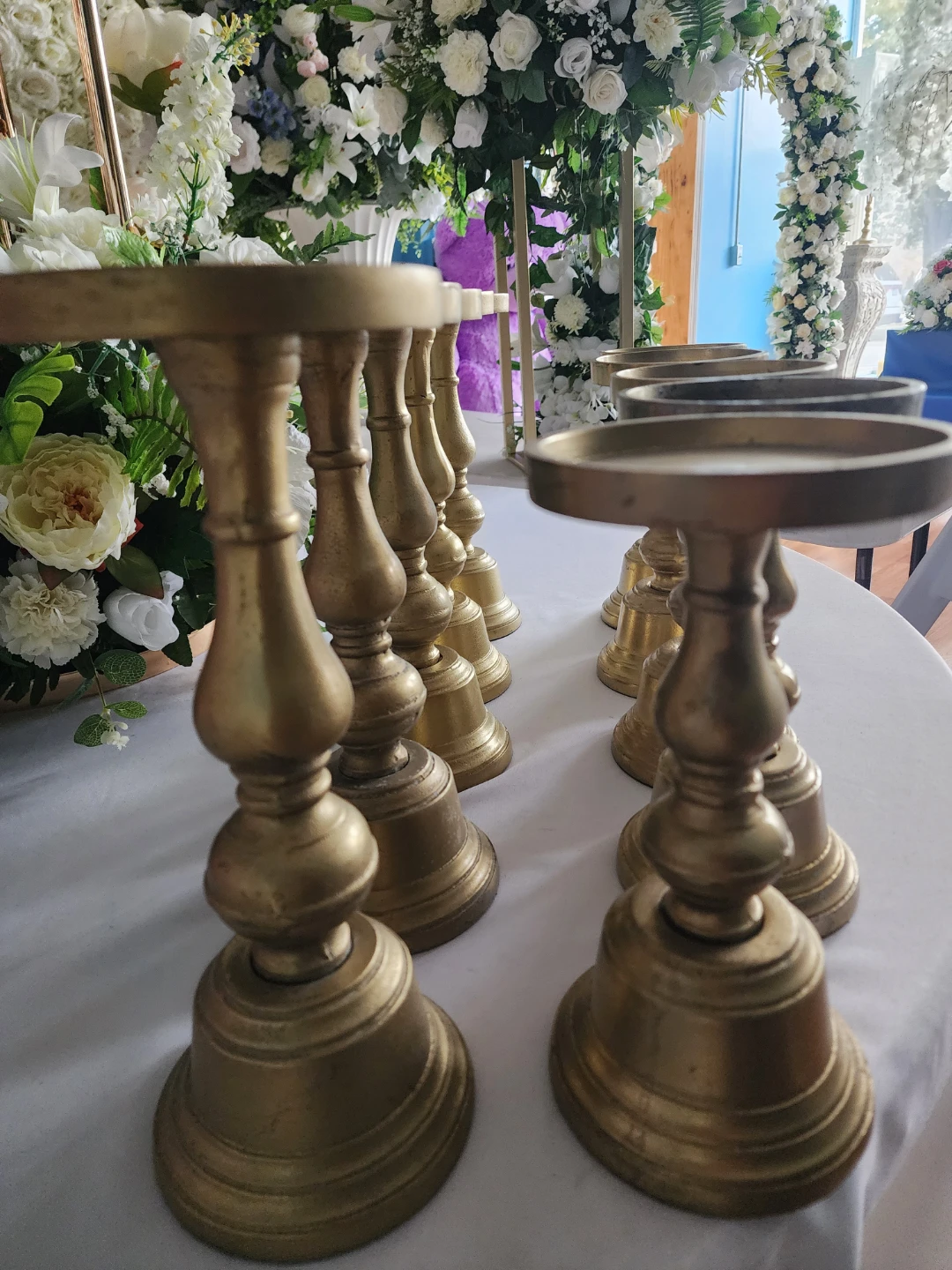 Set of 40 Gold Metal Candle Holders - photo 5