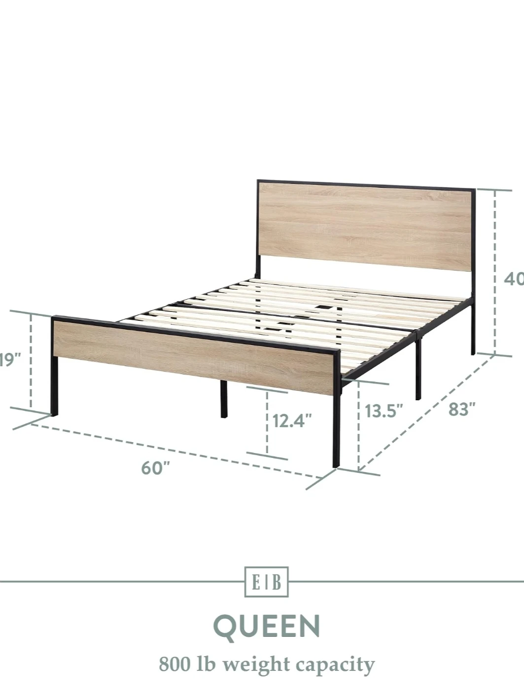 Queen Size Platform Bed Frame - photo 2