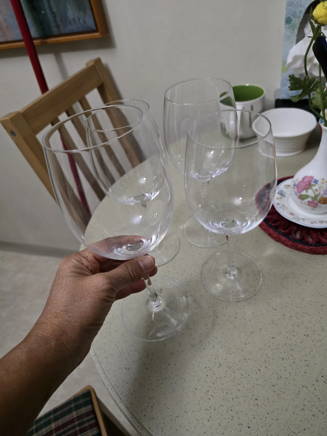 4 Red/White  wine glass