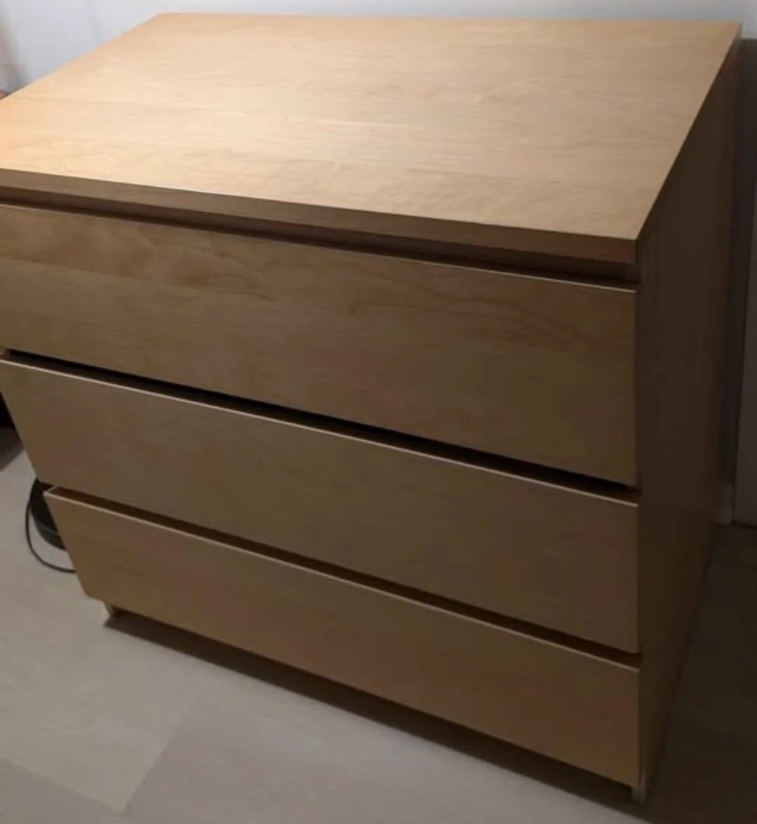 Used IKEA MALM 3-Drawer Dresser - photo 2