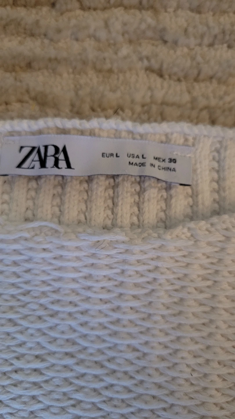 Chandail court Zara blanc - photo 3