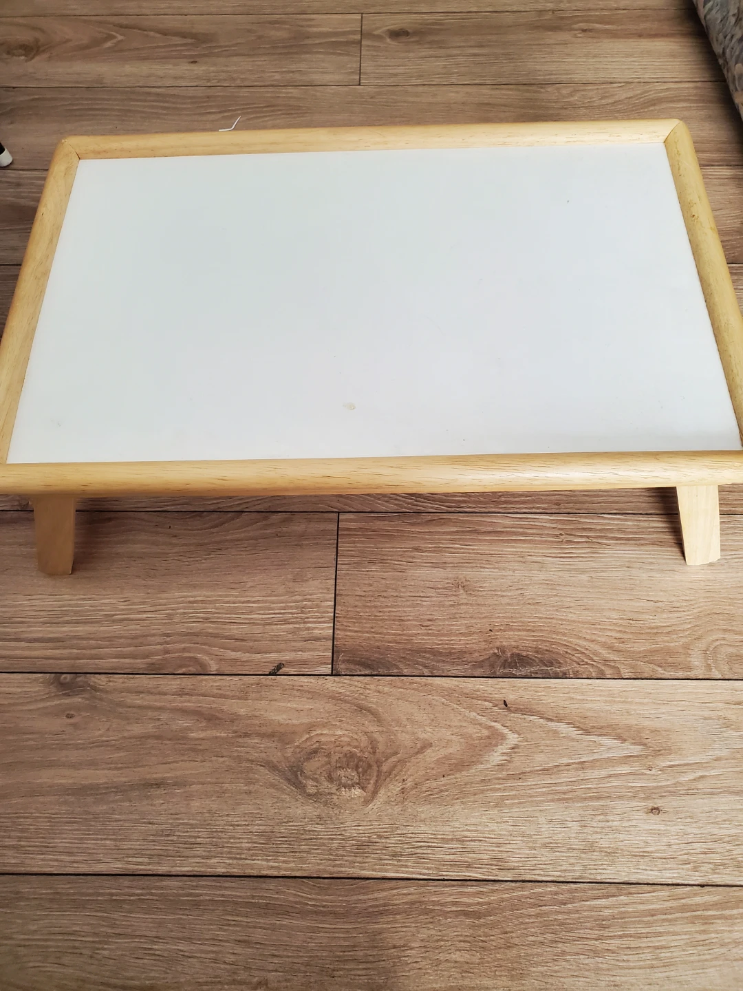 Wooden Bed Tray with White Surface - photo 2