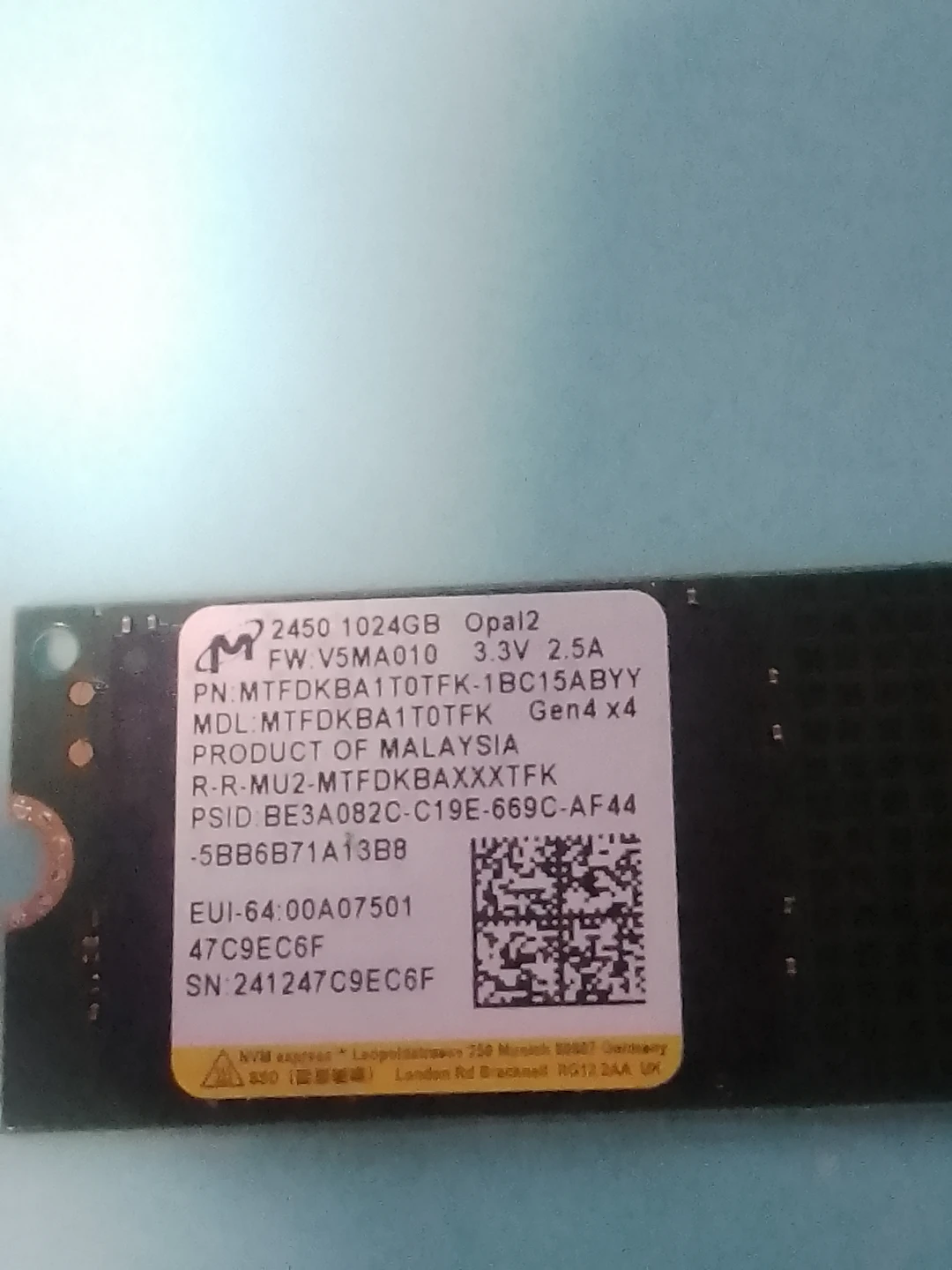 Micron 2450 1TB M.2 2230 NVMe SSD - photo 3